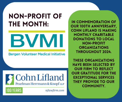 Cohn Lifland Salutes the Bergen Volunteer Medical Initiative