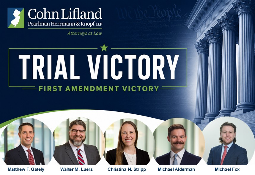 Photo for Cohn Lifland Secures Significant First Amendment Victory in Essex County Defamation Trial