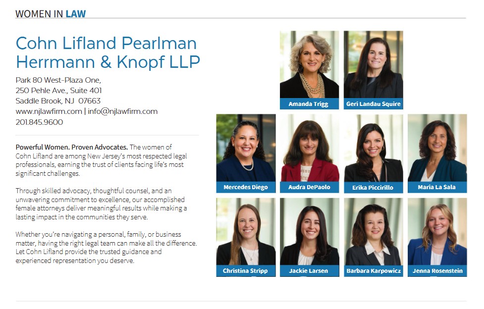 Photo for The Women of Cohn Lifland Featured in Bergen Magazine's “Women in Law” Issue