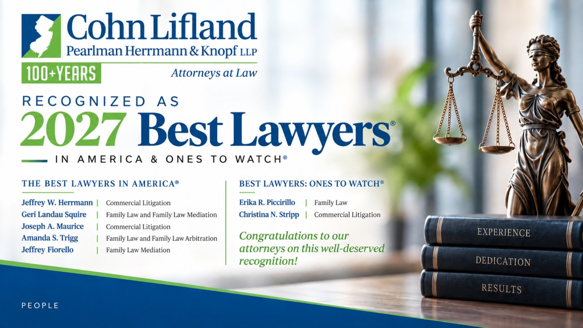 Photo for COHN LIFLAND ATTORNEYS RECOGNIZED AS 2027 BEST LAWYERS®